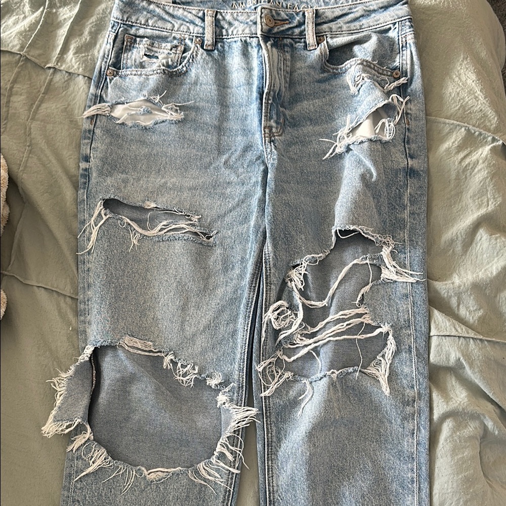 American Eagle Distressed Light Blue Jeans